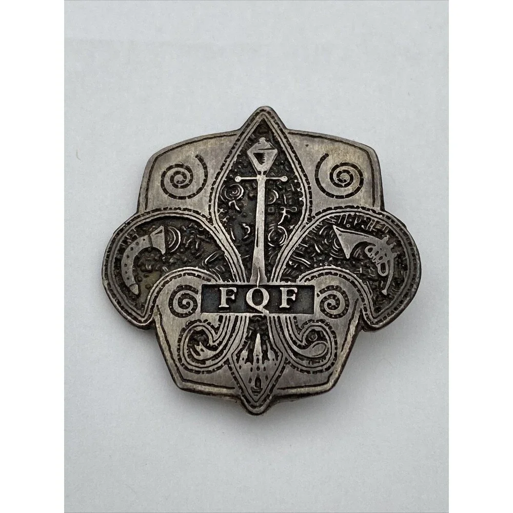 Silver French Quarter Festival FQF Pin Brooch New Orleans